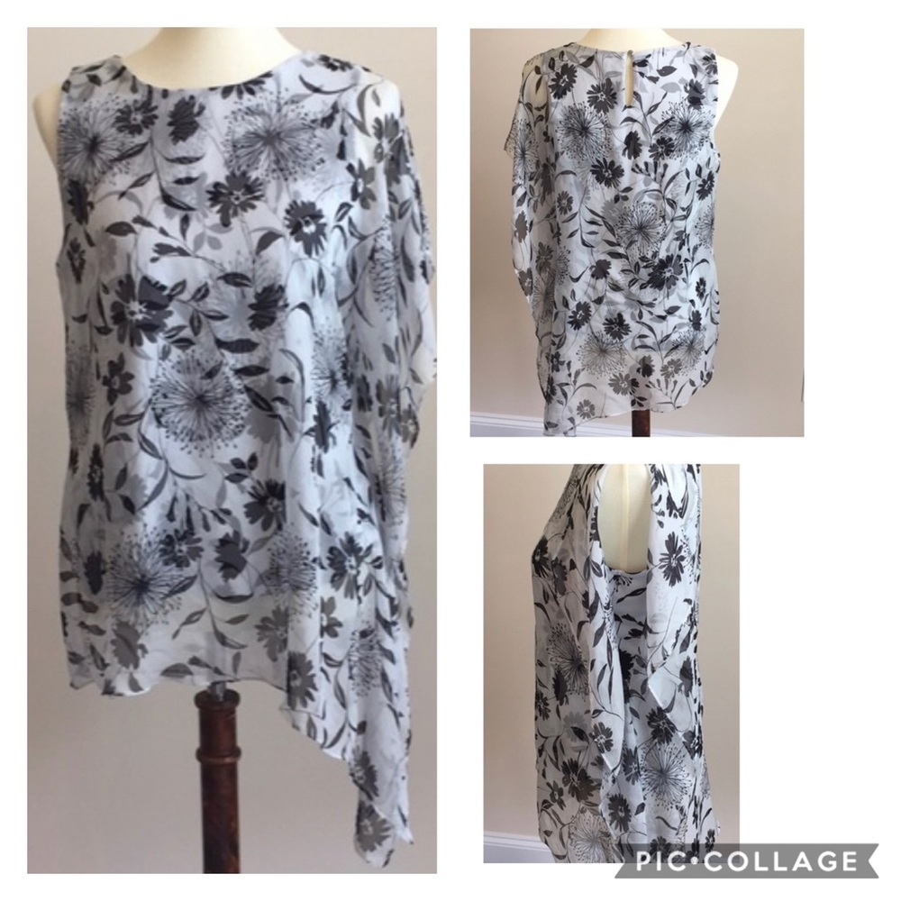 Vince Camuto semi sheer top